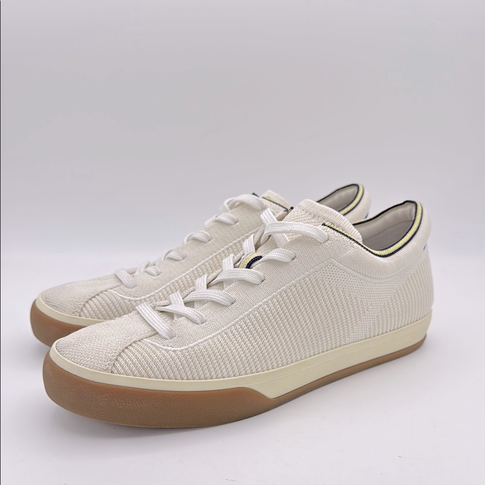 Rothy’s - women’s the lace up Sneakers Vanilla Cream knit Trainers shoes size 8